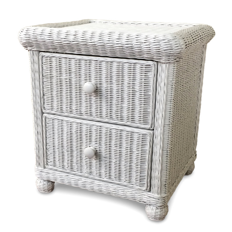 August Grove® Gothenburg Wicker/Rattan Nightstand & Reviews Wayfair